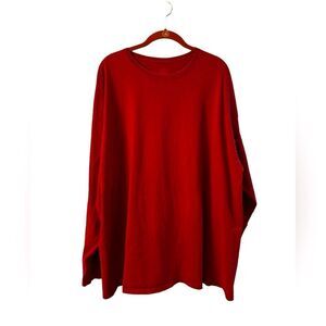 Fruit of the Loom Platinum Dark Red Long Sleeve T-shirt Size 2XL  1 0396